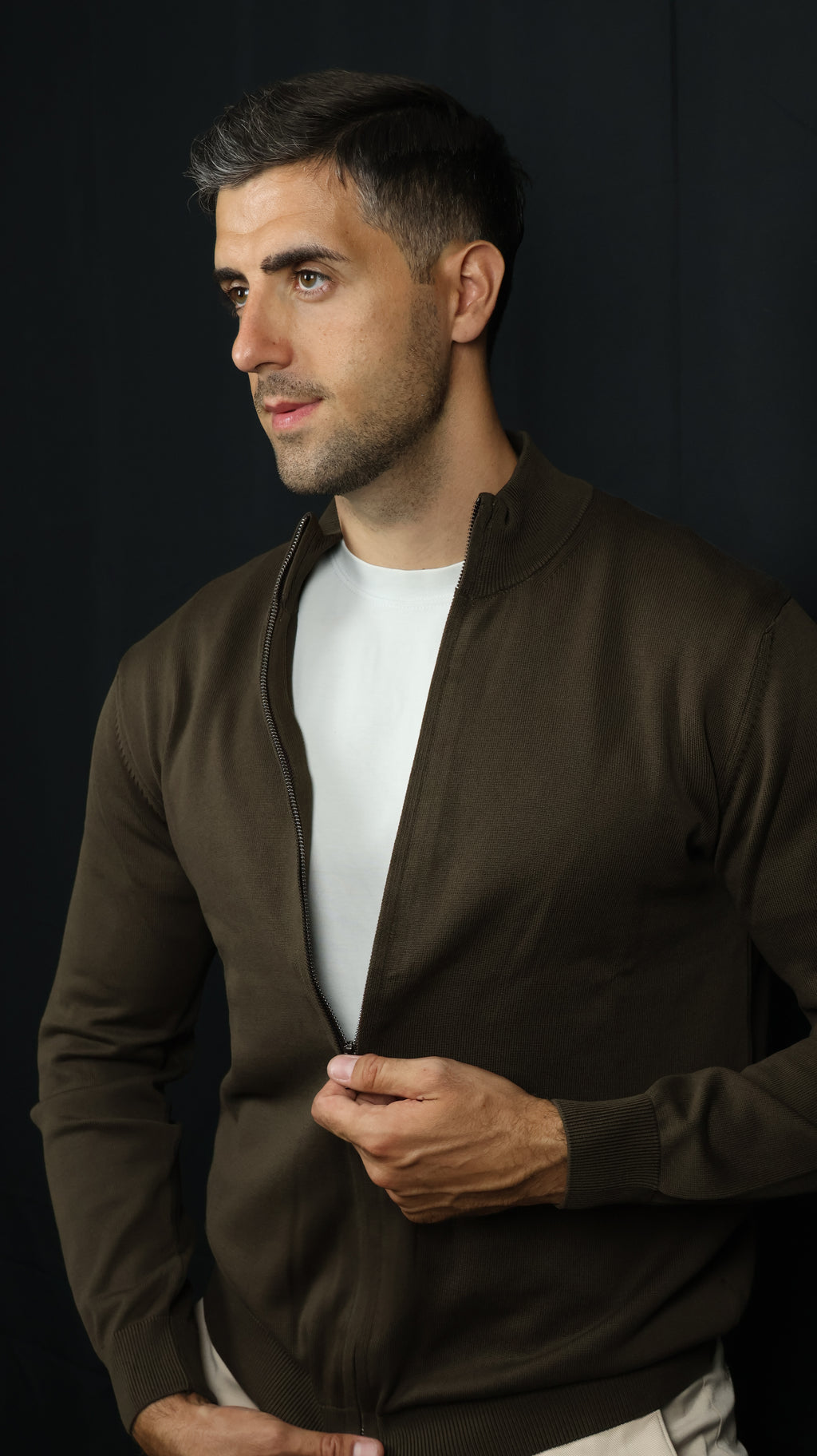 FULL ZIP BRAON