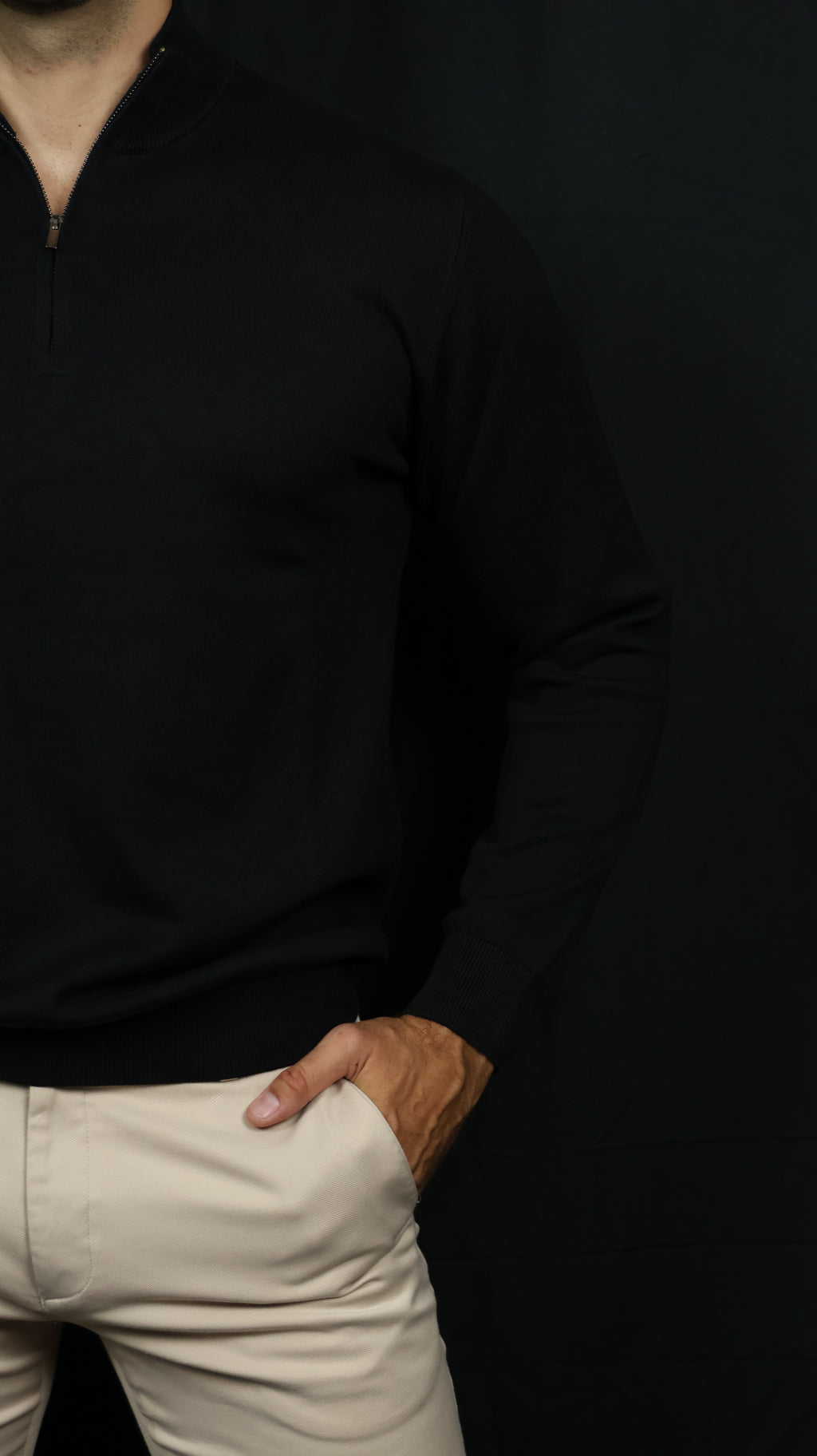 POLU ZIP CRNA